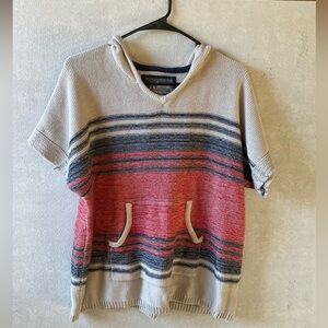 Natural Reflections Multicolor Striped Knit Hoodie. Size XL